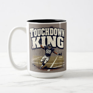 Touchdown King Football Two-Tone Coffee Mug