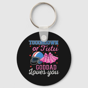 Touchdown Or Tutu Goddad Loves You Football Ba Key Ring