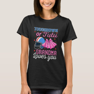 Touchdown Or Tutus Gender Reveal Announcement Baby T-Shirt