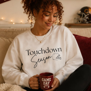 Touchdown Season, Cosy Football Game Day Crewneck Sweatshirt