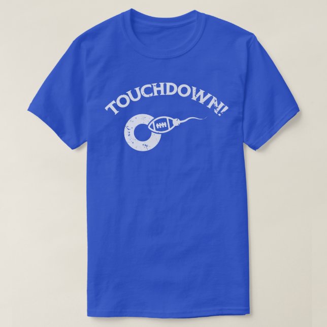 Touchdown Sperm Egg Funny Pregnancy Announcement D T-Shirt (Design Front)
