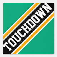 TOUCHDOWN Tiled Green Blue Black Racing Stripes