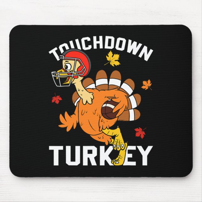 Touchdown Turkey Autumn Fall Y'all Thanksgiving US Mouse Mat (Front)