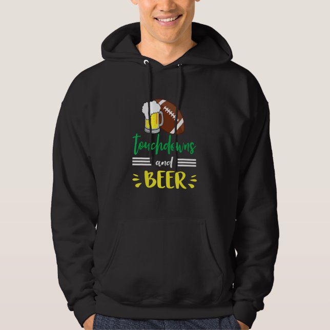 Touchdowns and Beer College Football   Common Hoodie (Front)