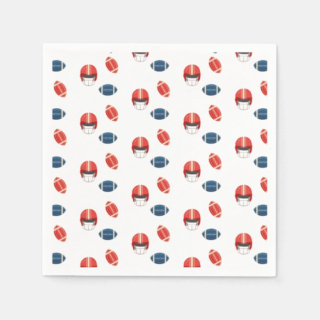 Touchdowns and Tiny toes, Football baby shower Napkin (Front)
