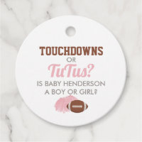 Touchdowns or Tutus Gender Reveal Thank You