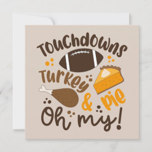 Touchdowns Turkey & Pie   Oh My Card