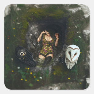 Touched Square Sticker