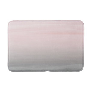Touching Blush Grey Watercolor Abstract #4 Bath Mat