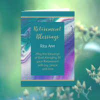 Touching, Christian retirement card