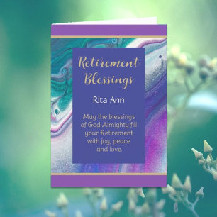 Touching, Christian retirement card