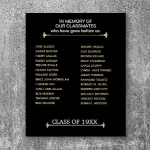 Touching, Class Reunion Memorial Tribute Poster