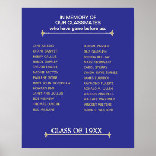 Touching, Class Reunion Memorial Tribute Poster