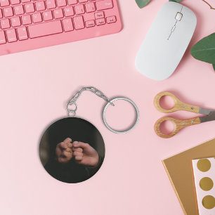 Touching hands keychain