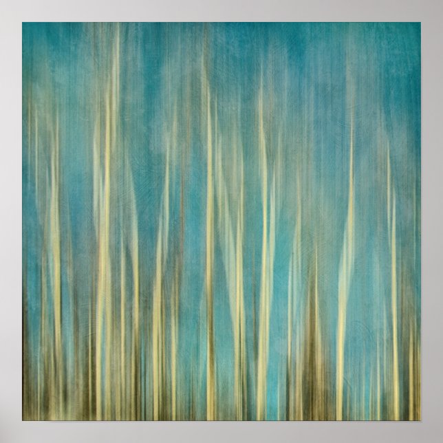 touching the sky aspen tree forest abstraction poster (Front)