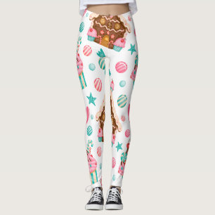 Touching your childhood : Those toys & cakes!!! Leggings