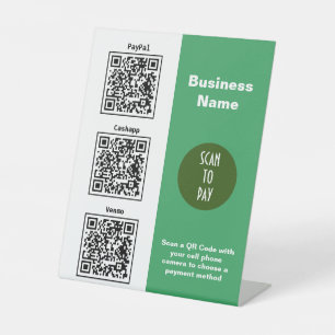 Touchless Scan To Pay Sign with QR Code