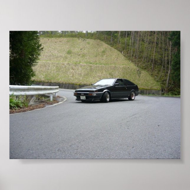 Touge & Drift AE86 Poster (Front)