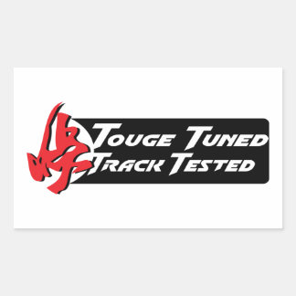 Touge Tuned Track Tested Rectangular Sticker