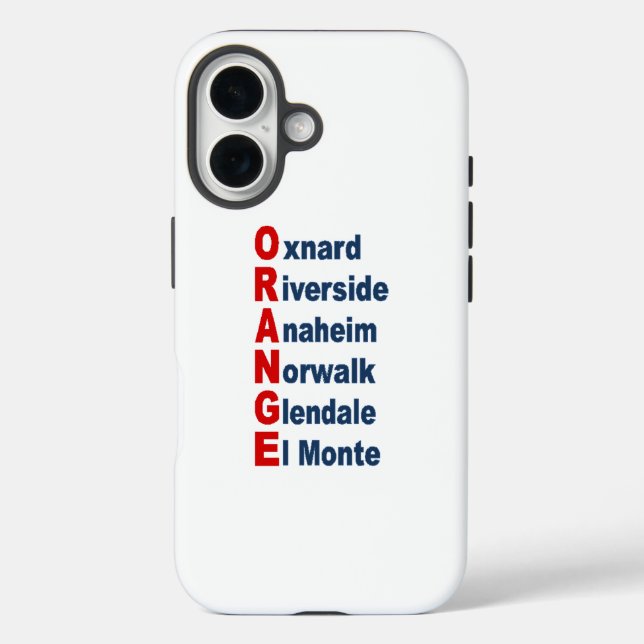 Tough Apple iPhone 16 Case CALIFORNIA  TOURISM (Back)