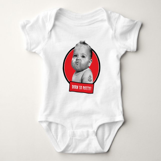 Tough Beared Baby Boy Bodysuit (Front)