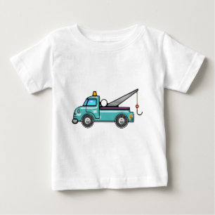 Tough Blue Tow Truck Baby T-Shirt