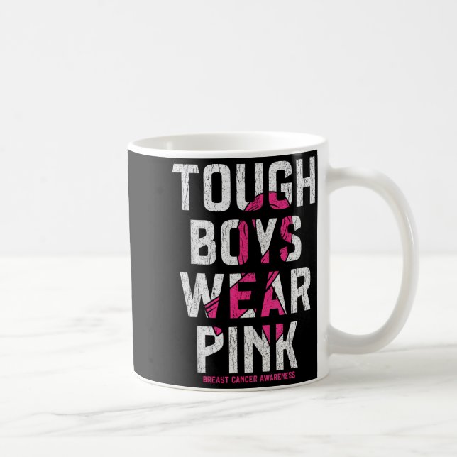 Tough Boys Wear Nk Breast Cancer Awareness Shirts  Coffee Mug (Right)