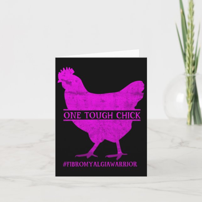 Tough Chick Fibromyalgia Warrior - Awareness  Card (Front)
