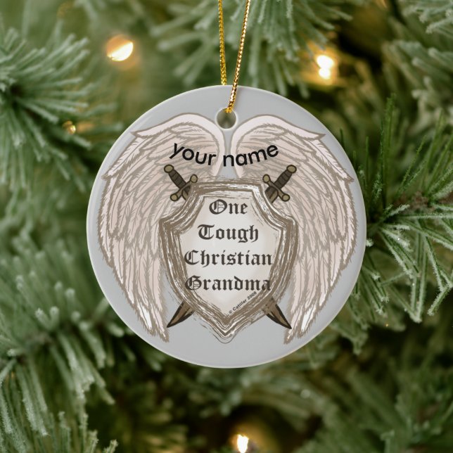 Tough Christian Grandma ornament (Tree)