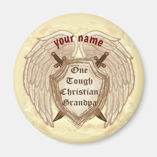 Tough Christian Grandpa magnet