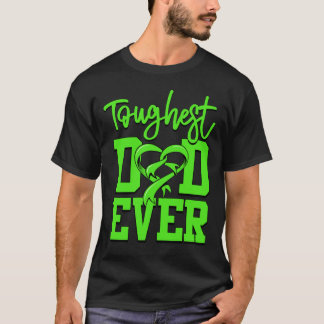  Tough Dad Lymphoma Lime Green Ribbon Lymphocytes T-Shirt