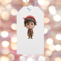 Tough Day Christmas Elf White Gift Tags