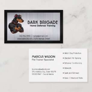 Tough Dog Logo   Animal Security Training Business Card