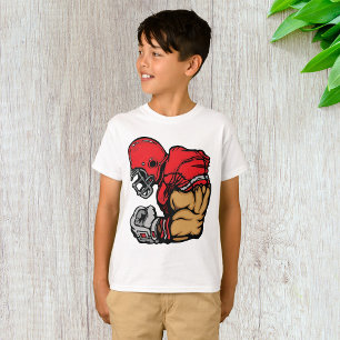 Tough Football Warrior Mascot Red Helmet Muscle  T-Shirt