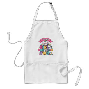 Tough Girls Don't Need Two Cute Unicorn Girls Powe Standard Apron