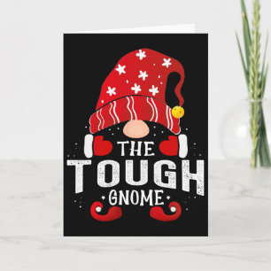 Tough Gnome Matching Christmas Pjs For Family Card