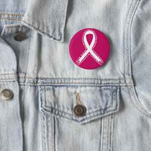 Tough Guys Wear Pink Breast Cancer Awareness 6 Cm Round Badge