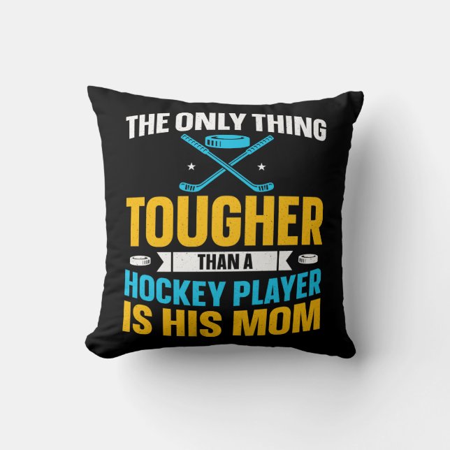 Tough Hockey Mum Square Cushion (Front)