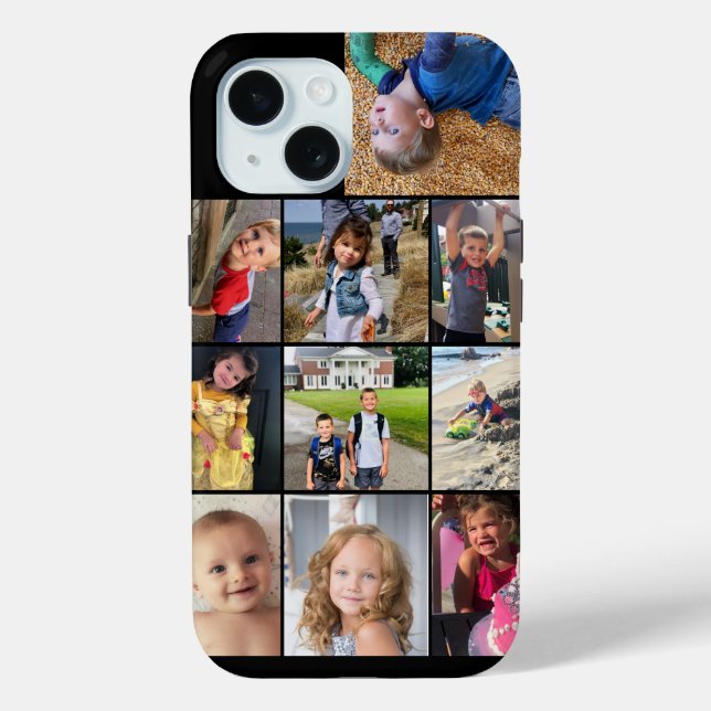 Tough iPhone Family photo collage Case-Mate iPhone Case (Back)
