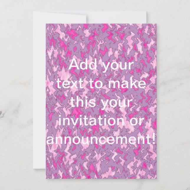 Tough Lady Camo Invitation (Front)