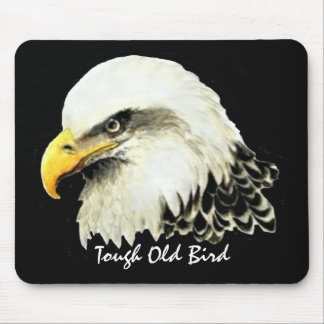 Tough Old Bird Fun Quote Bald Eagle Painting Mouse Mat