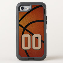 Tough OTTERBOX Basketball iPhone Cases with Number