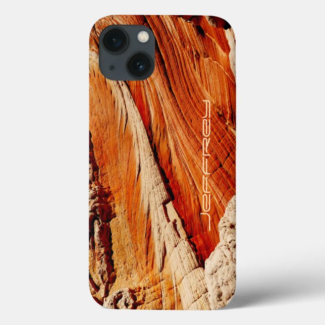 Tough Rugged Southwest Name Brown Tan Abstract Case-Mate iPhone Case (Back)