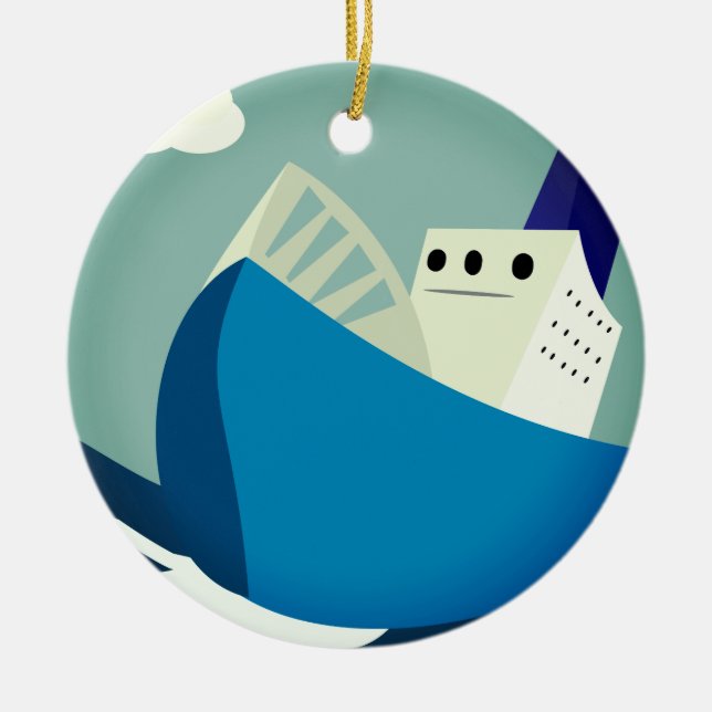 Tough Sailing Ornament (Front)