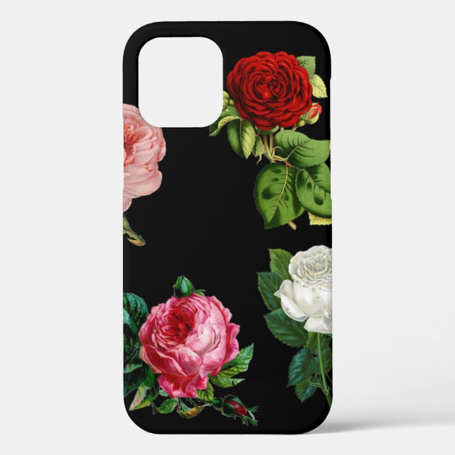 Tough Shock Protection Floral Case-Mate iPhone Case (Back)