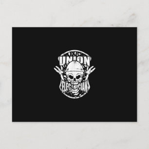Tough Union Electrician Skull Gift Postcard
