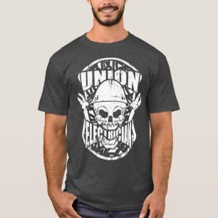 Tough Union Electrician Skull T-Shirt