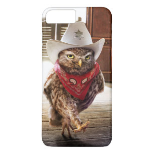 Tough Western Sheriff Owl with Attitude & Swagger iPhone 8 Plus/7 Plus Case