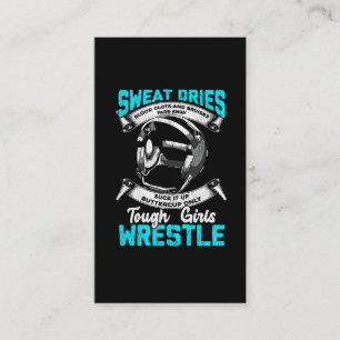 Tough Wrestling Girl Gift Bruises Sport Woman Business Card