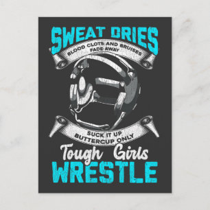 Tough Wrestling Girl Gift Bruises Sport Woman Postcard